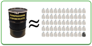 50:1 Oil Ratio in Dirty Air Compressor Condensation Water
